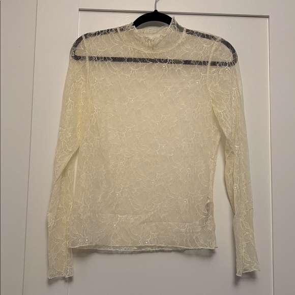 NWOT Anthropologie Cream Lace Blouse - Picture 1 of 6